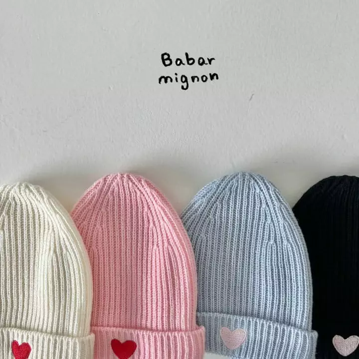 Babar Mignon - Korean Children Fashion - #minifashionista - Heart Beanie - 3