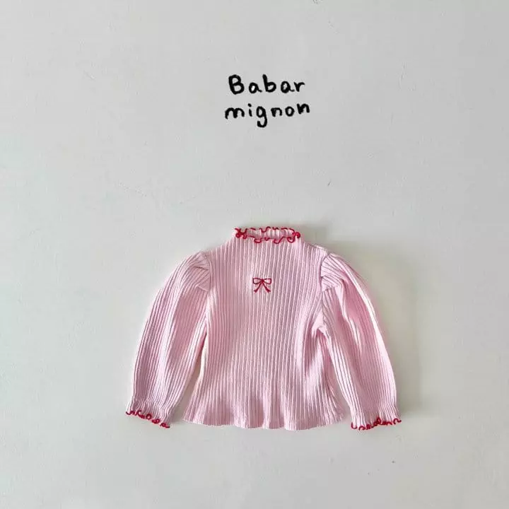 Babar Mignon - Korean Children Fashion - #prettylittlegirls - Ribbon Puff Tee - 9