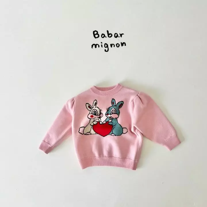 Babar Mignon - Korean Children Fashion - #stylishchildhood - Bunny Knit Tee - 9