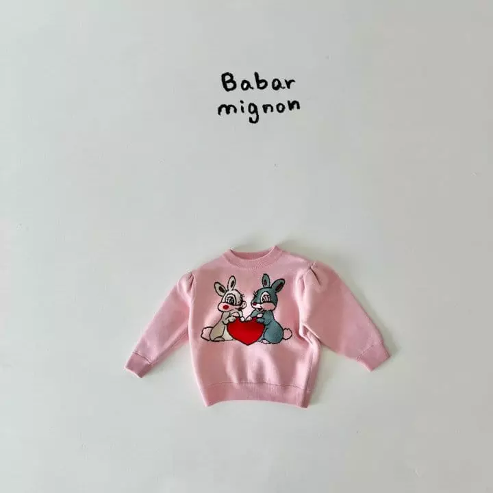 Babar Mignon - Korean Children Fashion - #toddlerclothing - Bunny Knit Tee - 8