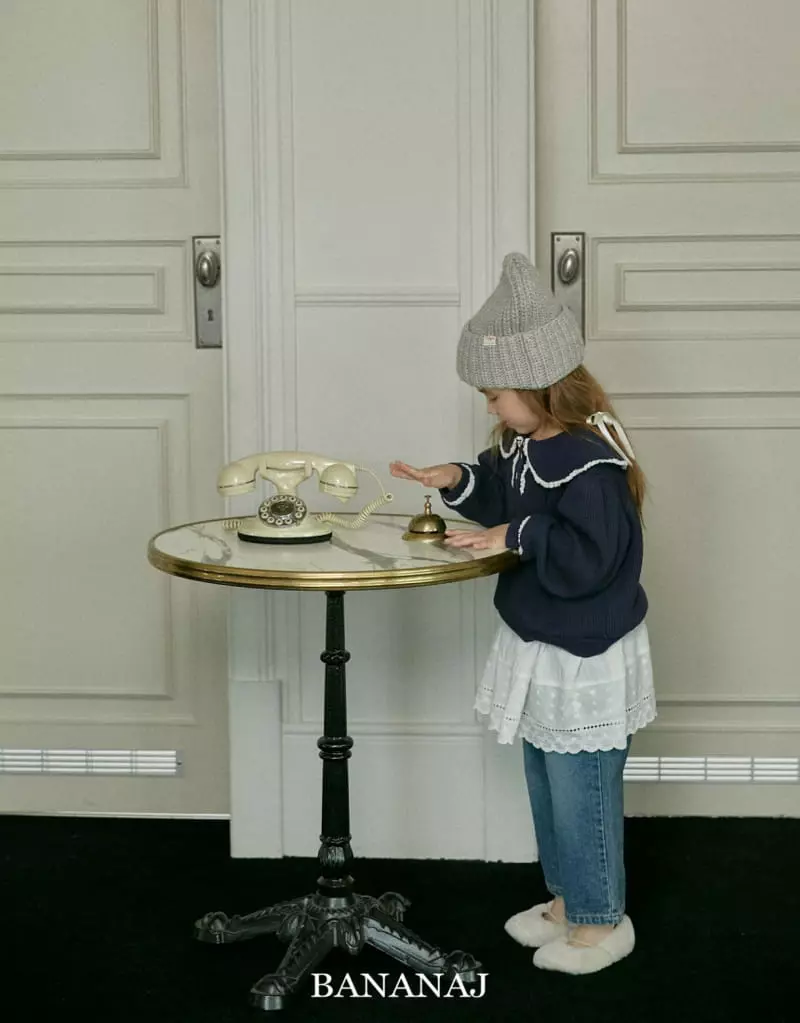 Banana J - Korean Children Fashion - #childofig - Pionny Collar Tee - 10