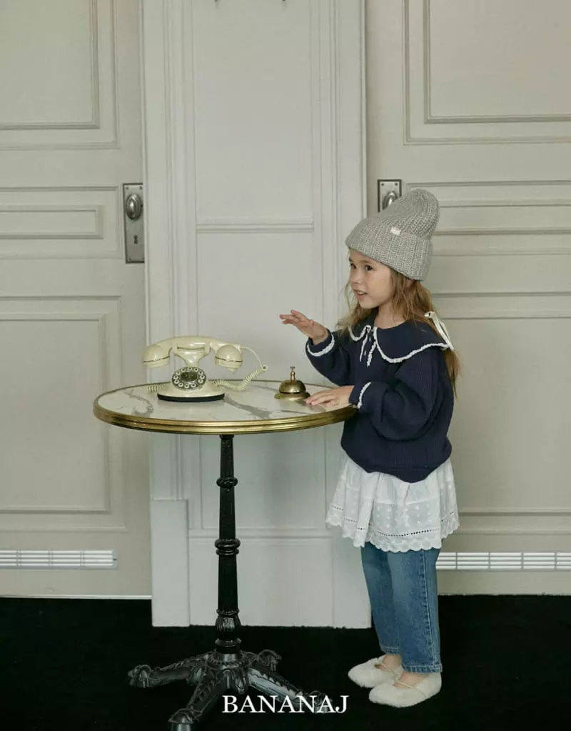 Banana J - Korean Children Fashion - #childrensboutique - Pionny Collar Tee - 11