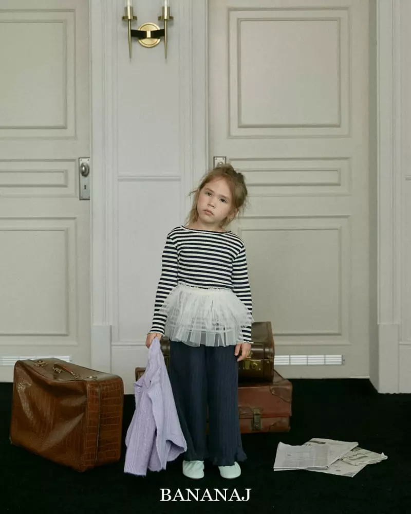 Banana J - Korean Children Fashion - #designkidswear - Som Stripes Tee - 6