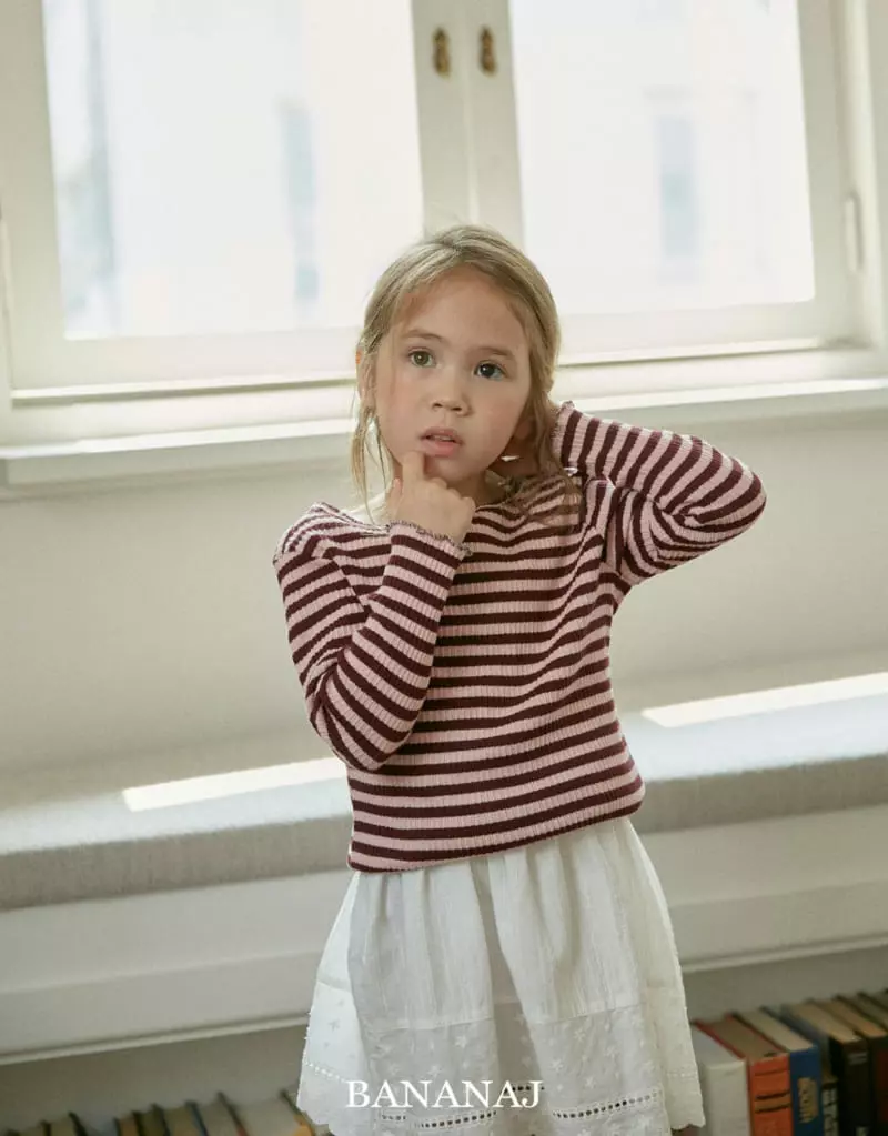 Banana J - Korean Children Fashion - #kidzfashiontrend - Som Stripes Tee - 11