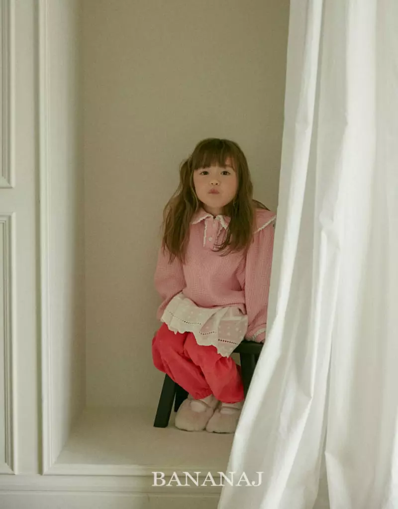 Banana J - Korean Children Fashion - #littlefashionista - Pionny Collar Tee - 3