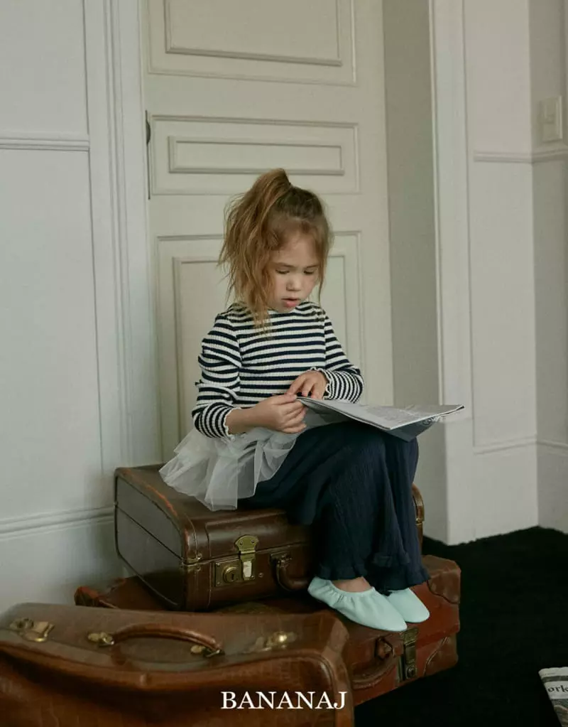 Banana J - Korean Children Fashion - #todddlerfashion - Som Stripes Tee