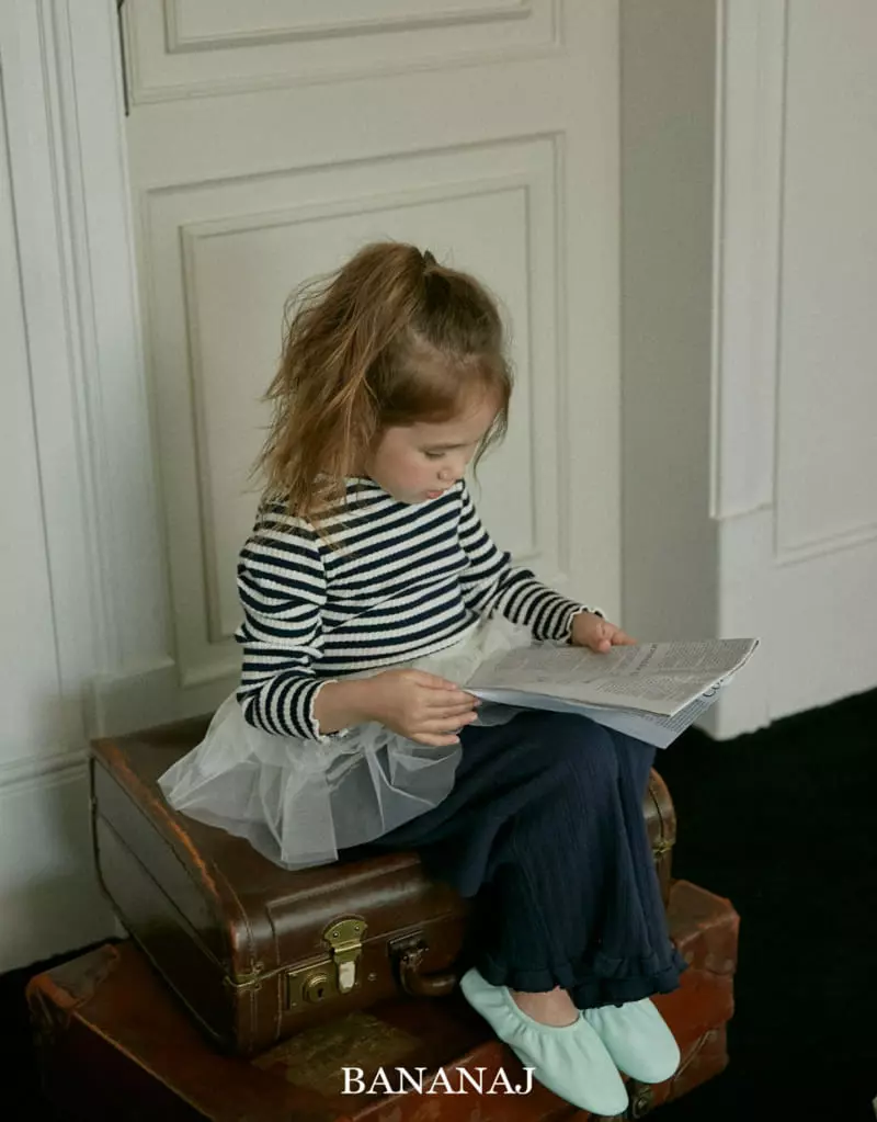 Banana J - Korean Children Fashion - #toddlerclothing - Som Stripes Tee - 2