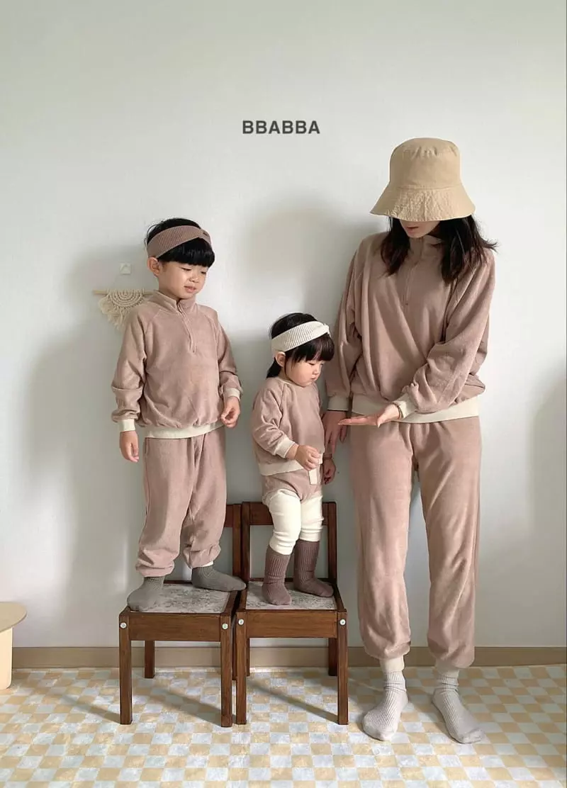 Bbabba - Korean Children Fashion - #prettylittlegirls - Terry Top Bottom Set - 4
