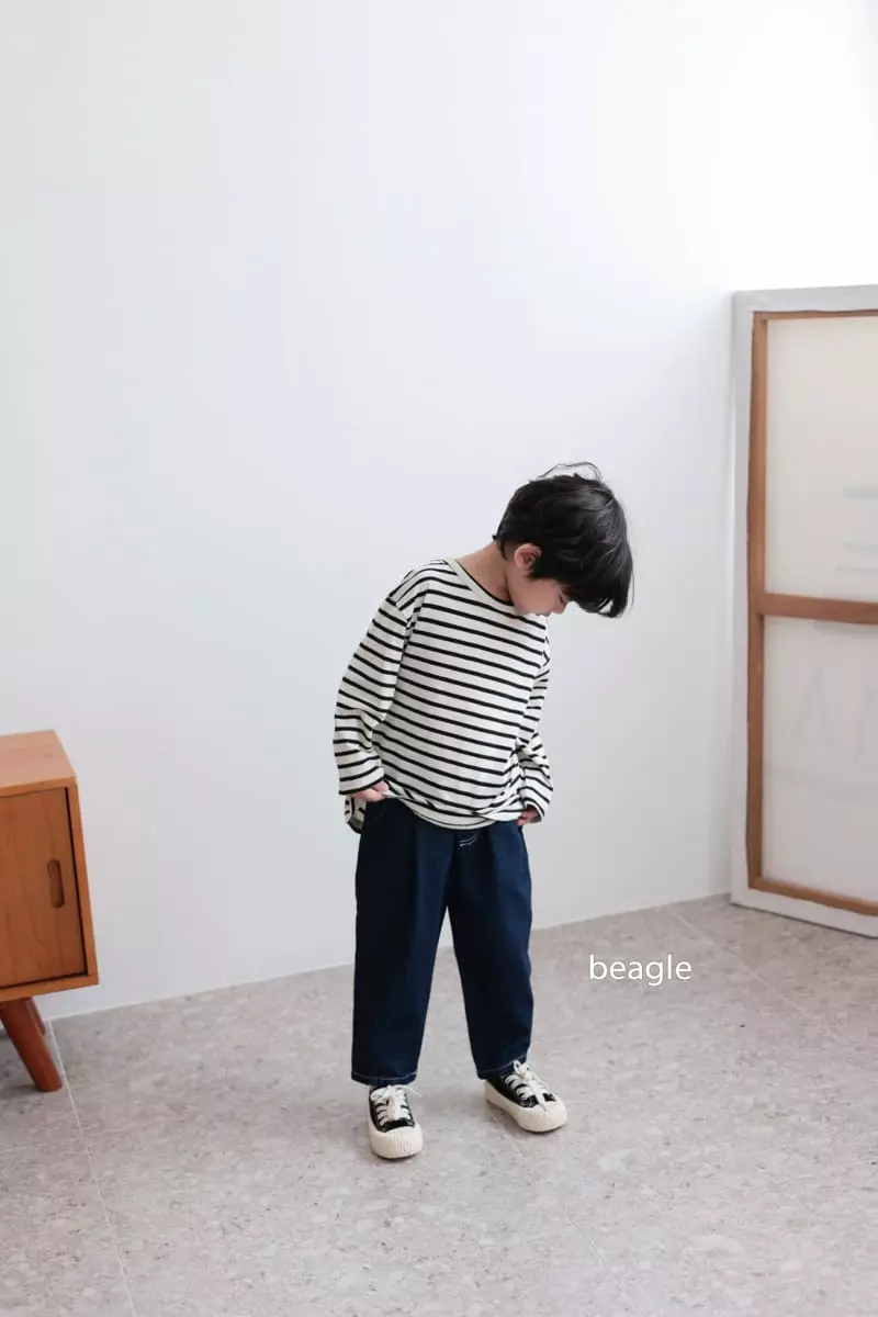 Beagle - Korean Children Fashion - #kidsshorts - Dart Baggy Jeans - 7