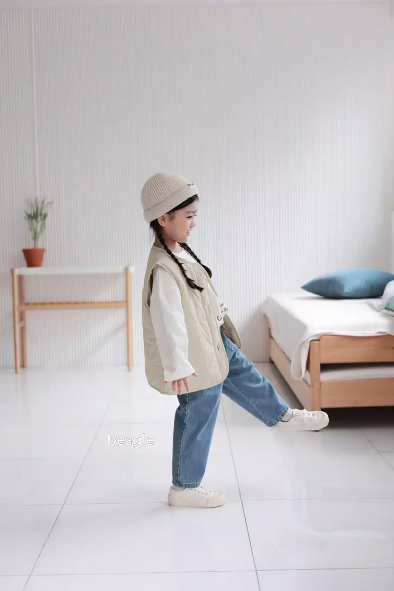 Beagle - Korean Children Fashion - #kidsshorts - Baba Quilting Top Bottom Set - 4