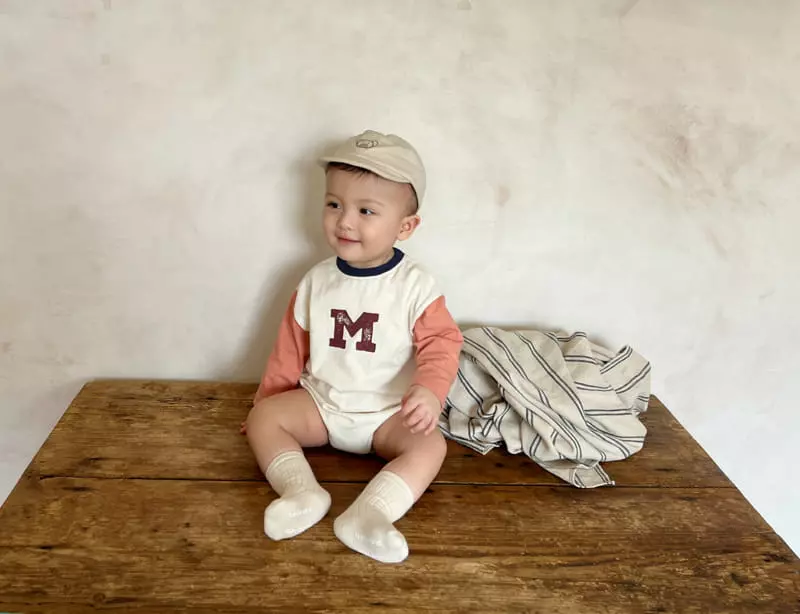 Bebe Nine - Korean Baby Fashion - #babyfashion - M Color Bodysuit - 4