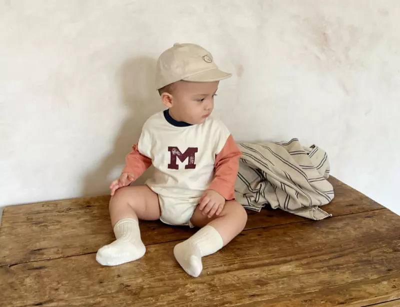 Bebe Nine - Korean Baby Fashion - #babygirlfashion - M Color Bodysuit - 5