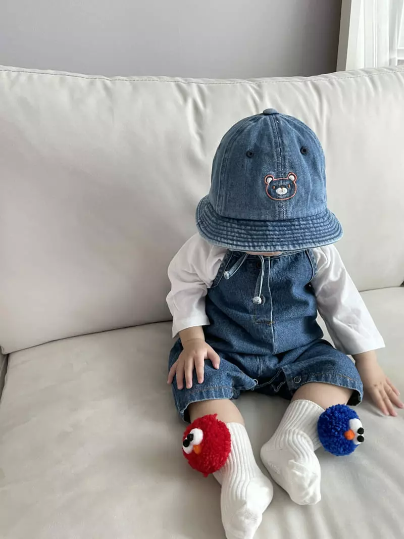 Bebe Nine - Korean Baby Fashion - #babylifestyle - Coco Denim Dungarees Bodysuit - 5