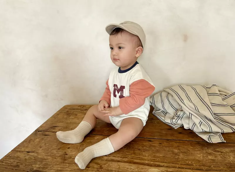 Bebe Nine - Korean Baby Fashion - #babylifestyle - M Color Bodysuit - 6