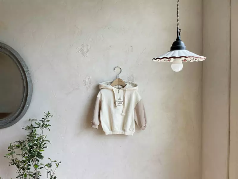 Bebe Nine - Korean Baby Fashion - #babyoninstagram - Hoody Color Half Zip-up