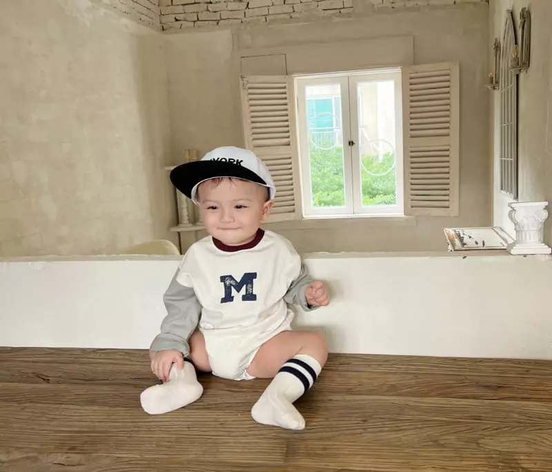 Bebe Nine - Korean Baby Fashion - #babyoutfit - M Color Bodysuit - 10