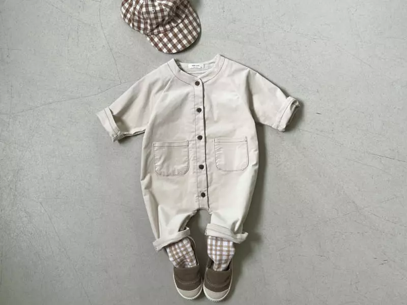 Bebe Nine - Korean Baby Fashion - #onlinebabyshop - Corduroy Pocket Bodysuit - 5