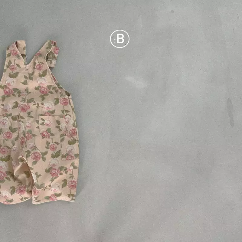 Bella Bambina - Korean Children Fashion - #fashionkids - Hush Flower Dungarees Pants - 4