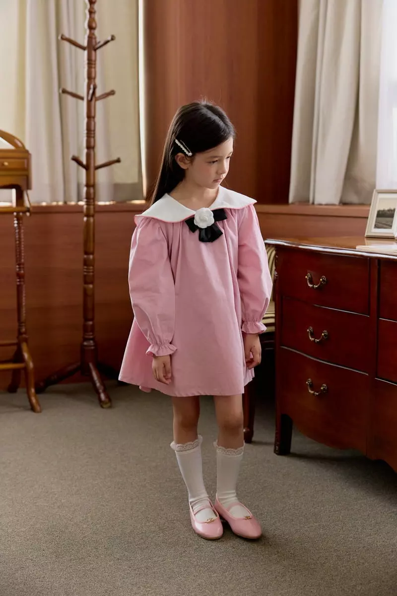 Berry Berry - Korean Children Fashion - #kidsshorts - Hey Big Collar One-piece - 5