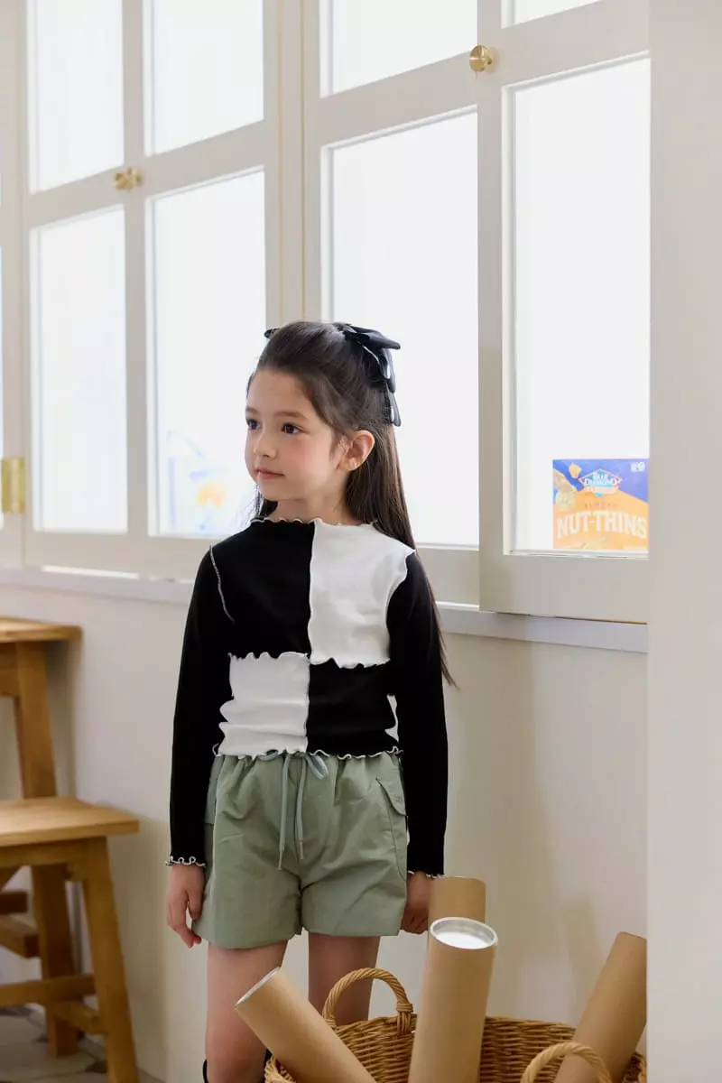Berry Berry - Korean Children Fashion - #kidsshorts - Checker Tee - 10