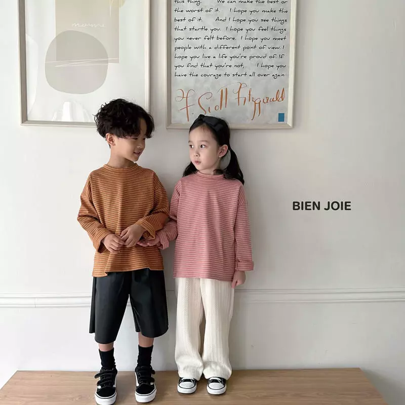 Bien Joie - Korean Children Fashion - #kidzfashiontrend - Cooming Stripes Tee - 4