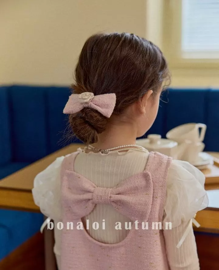 Bonaloi - Korean Children Fashion - #designkidswear - Jacquard Rose Hairpin - 3