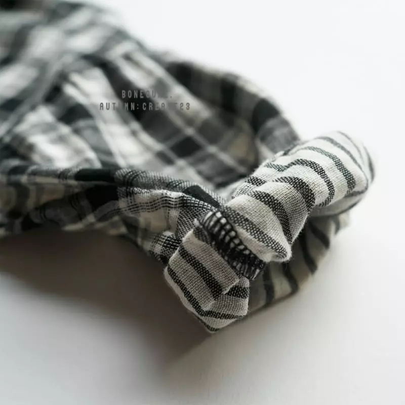Boneoune - Korean Children Fashion - #prettylittlegirls - Double Check Shirt - 4