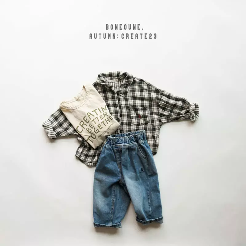Boneoune - Korean Children Fashion - #childofig - Double Check Shirt - 5