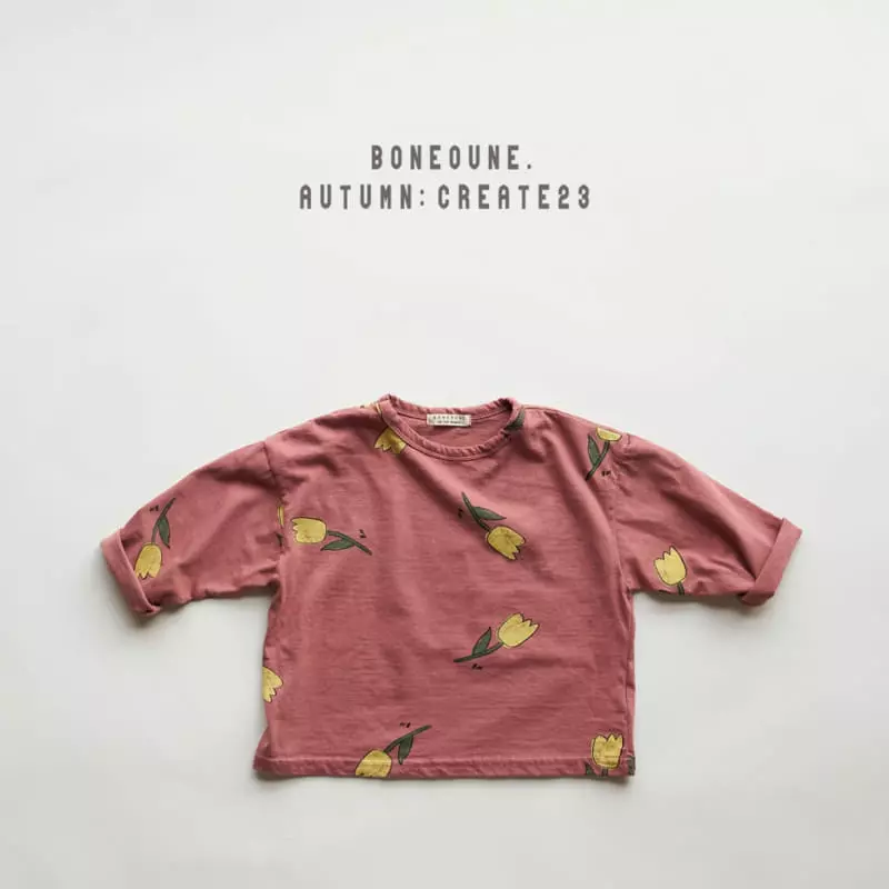 Boneoune - Korean Children Fashion - #childrensboutique - Flower Single Tee - 3
