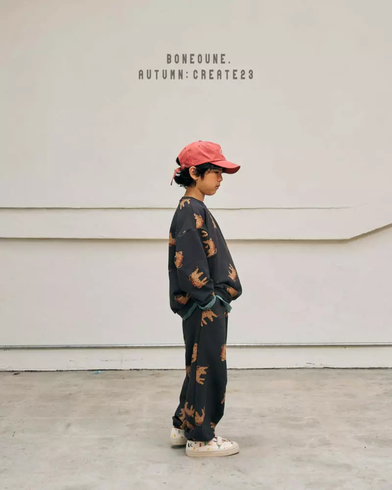Boneoune - Korean Children Fashion - #kidsshorts - Smile Cheetah Sweatshirt - 11
