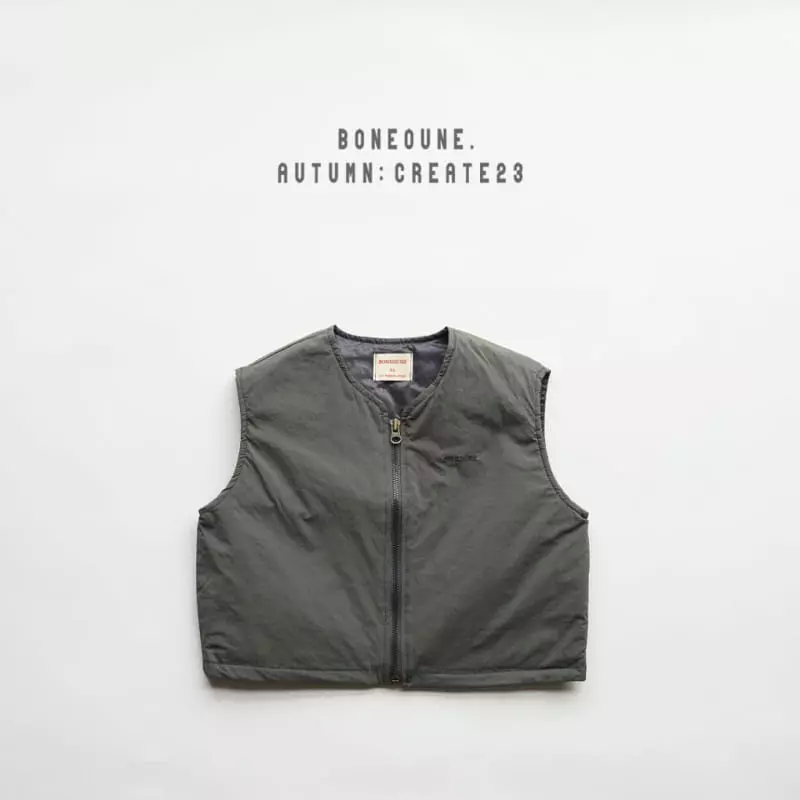 Boneoune - Korean Children Fashion - #kidsshorts - Hass Zip-up Vest - 2