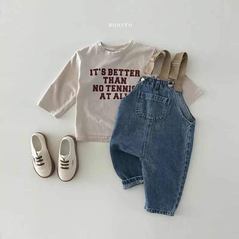 Bonito - Korean Baby Fashion - #onlinebabyshop - Tape Denim Dungarees - 4
