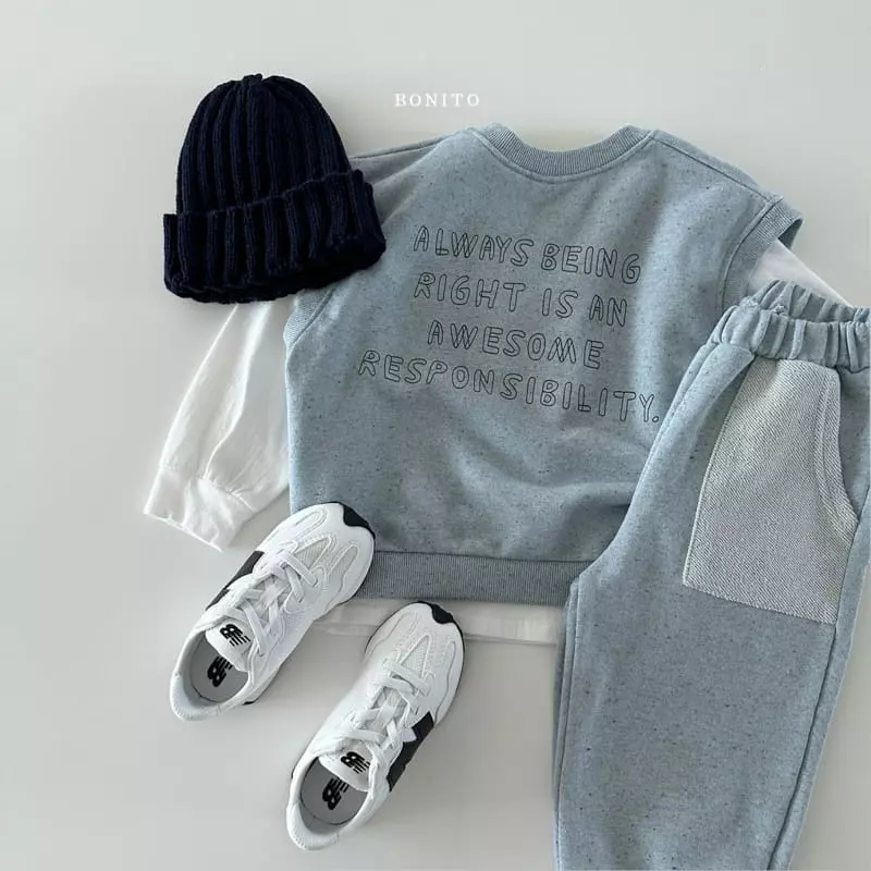 Bonito - Korean Baby Fashion - #babyboutiqueclothing - Quaint Vest Top Bottom Set - 11