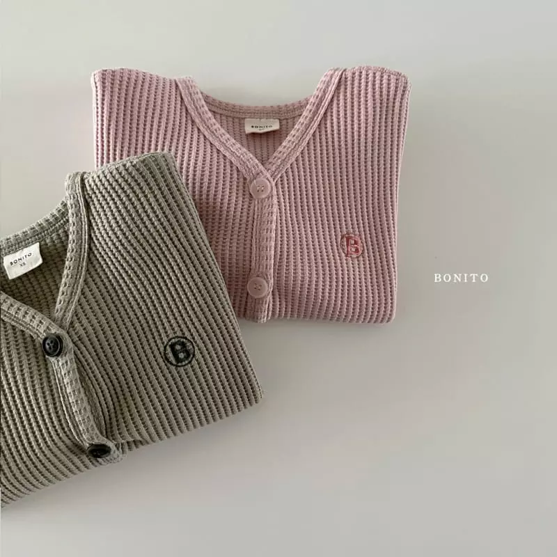 Bonito - Korean Baby Fashion - #babyfever - B Waffle Cardigan - 2