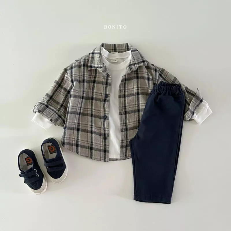 Bonito - Korean Baby Fashion - #babygirlfashion - Check Shirt - 6