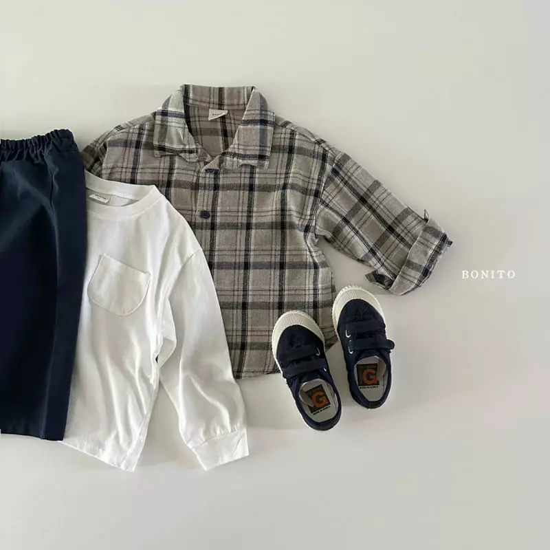 Bonito - Korean Baby Fashion - #babyoninstagram - Check Shirt - 8