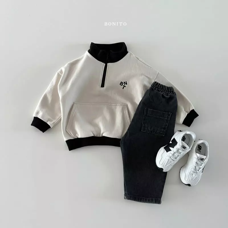 Bonito - Korean Baby Fashion - #babyoutfit - BNT Color Half Zip-up - 6