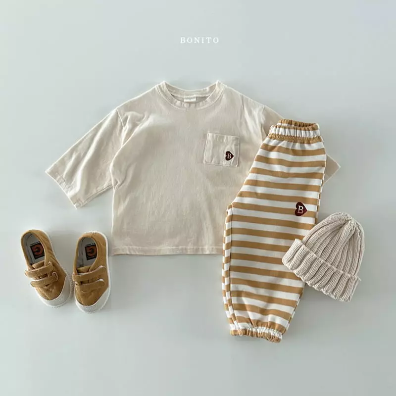 Bonito - Korean Baby Fashion - #babyoutfit - Loose B Pocket Tee - 3
