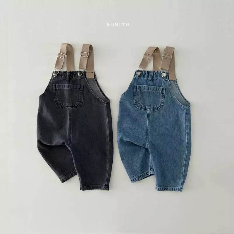 Bonito - Korean Baby Fashion - #babywear - Tape Denim Dungarees