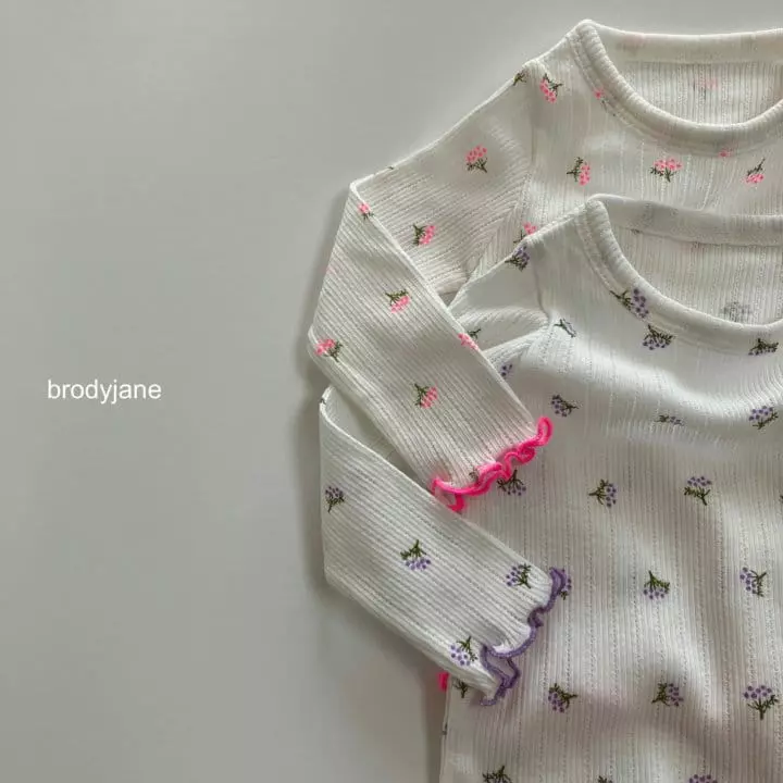 Brody Jane - Korean Children Fashion - #magicofchildhood - Berry Eyelet Frill Pajama - 5