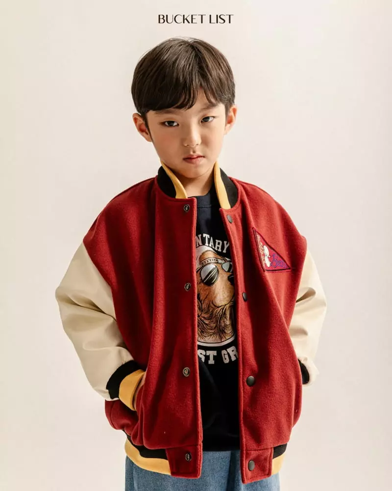 Bucket List - Korean Children Fashion - #kidsshorts - Campus Jumper