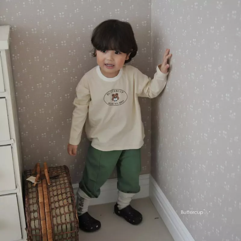 Buttercup - Korean Children Fashion - #kidsshorts - Bear Bro Single Tee - 2