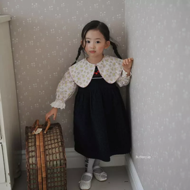 Buttercup - Korean Children Fashion - #kidzfashiontrend - Cherrry Flower Layerd One--piece - 8