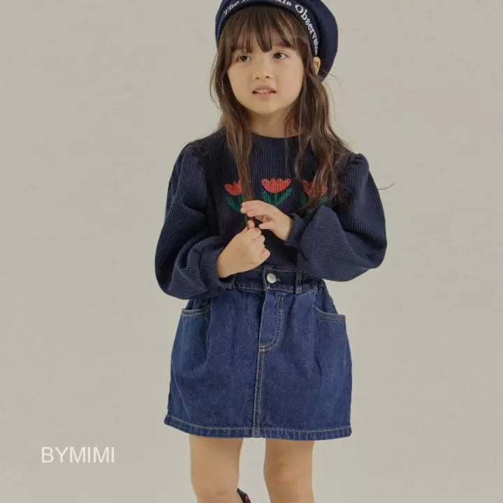 Bymimi - Korean Children Fashion - #childofig - Hei Denim Skirt