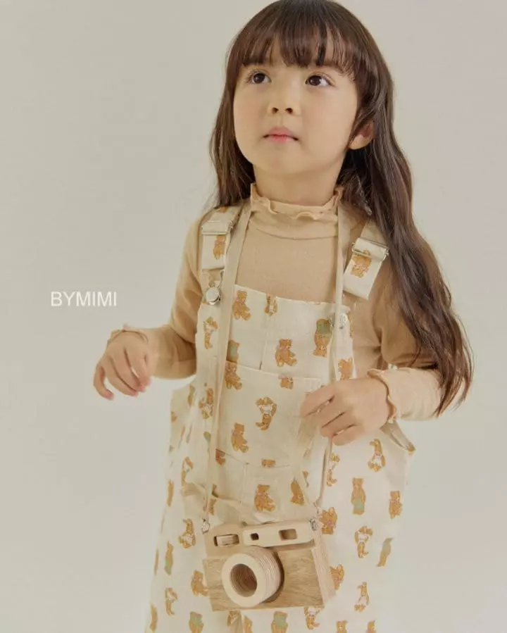 Bymimi - Korean Children Fashion - #magicofchildhood - Bear Dungarees Pants