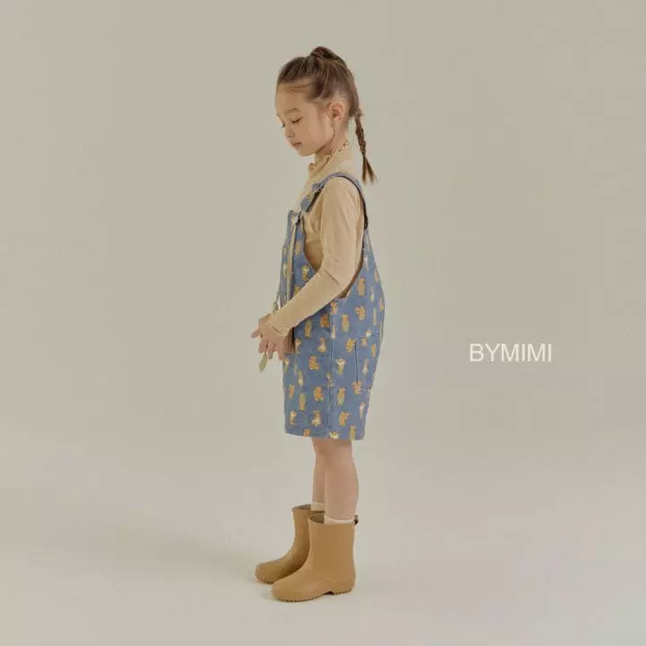 Bymimi - Korean Children Fashion - #stylishchildhood - Bear Dungarees Pants - 6