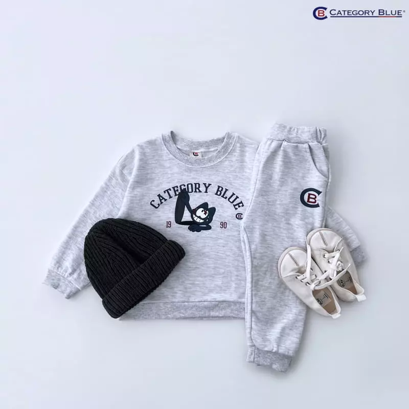 Category Blue - Korean Children Fashion - #childofig - Kitty Top Bottom Set - 5