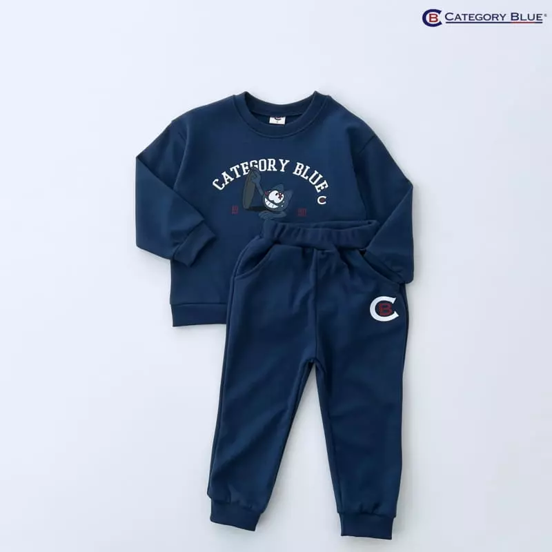 Category Blue - Korean Children Fashion - #childofig - Kitty Top Bottom Set - 6