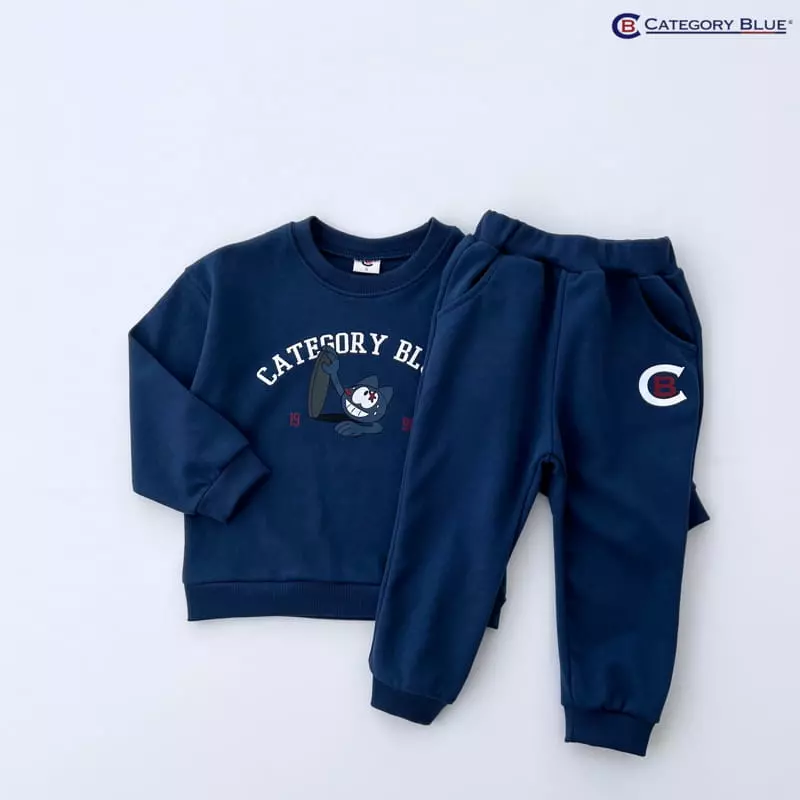 Category Blue - Korean Children Fashion - #childrensboutique - Kitty Top Bottom Set - 7