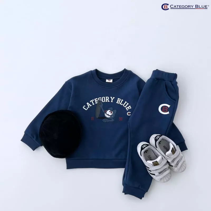 Category Blue - Korean Children Fashion - #designkidswear - Kitty Top Bottom Set - 8